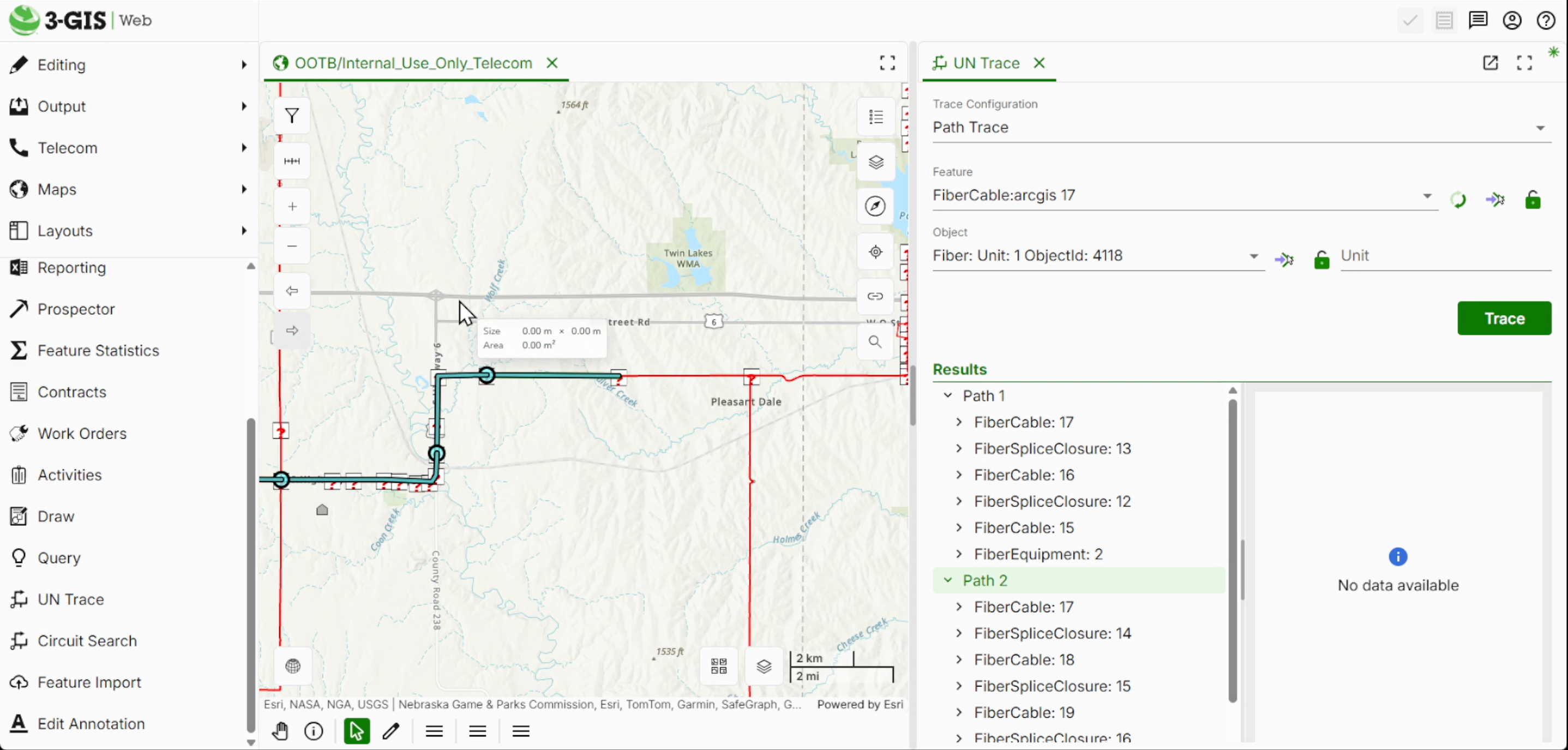 Understanding directional trace results with 3-GIS for the TDN