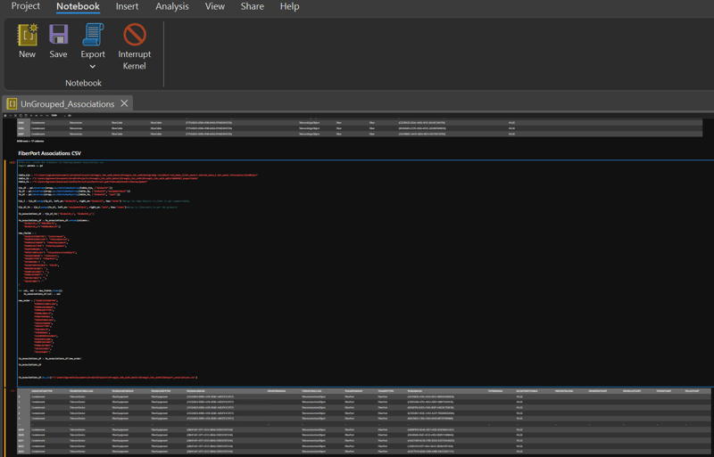 GeoPandas script for the TDN