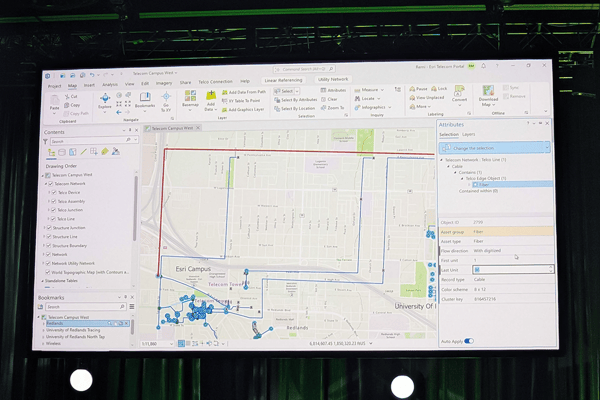 Esri Telecom Domain Network (TDN) demo at IMGIS 2025