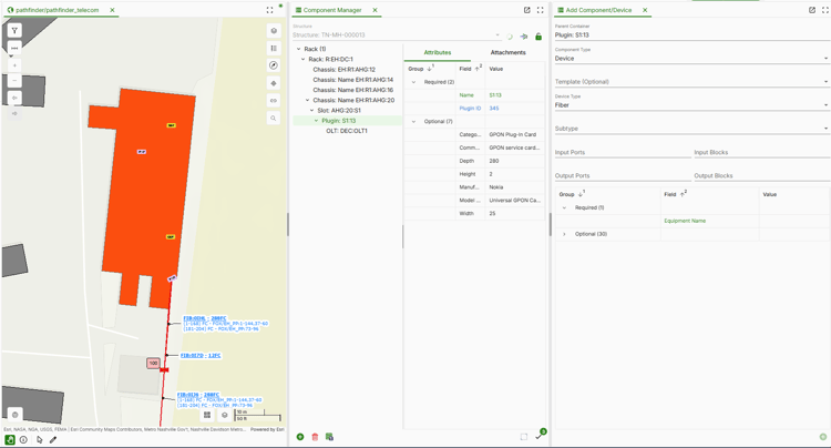 Managing equipment components in 3-GIS | Web Lio 1